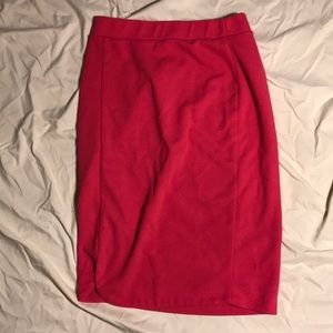 Hot pink pencil skirt